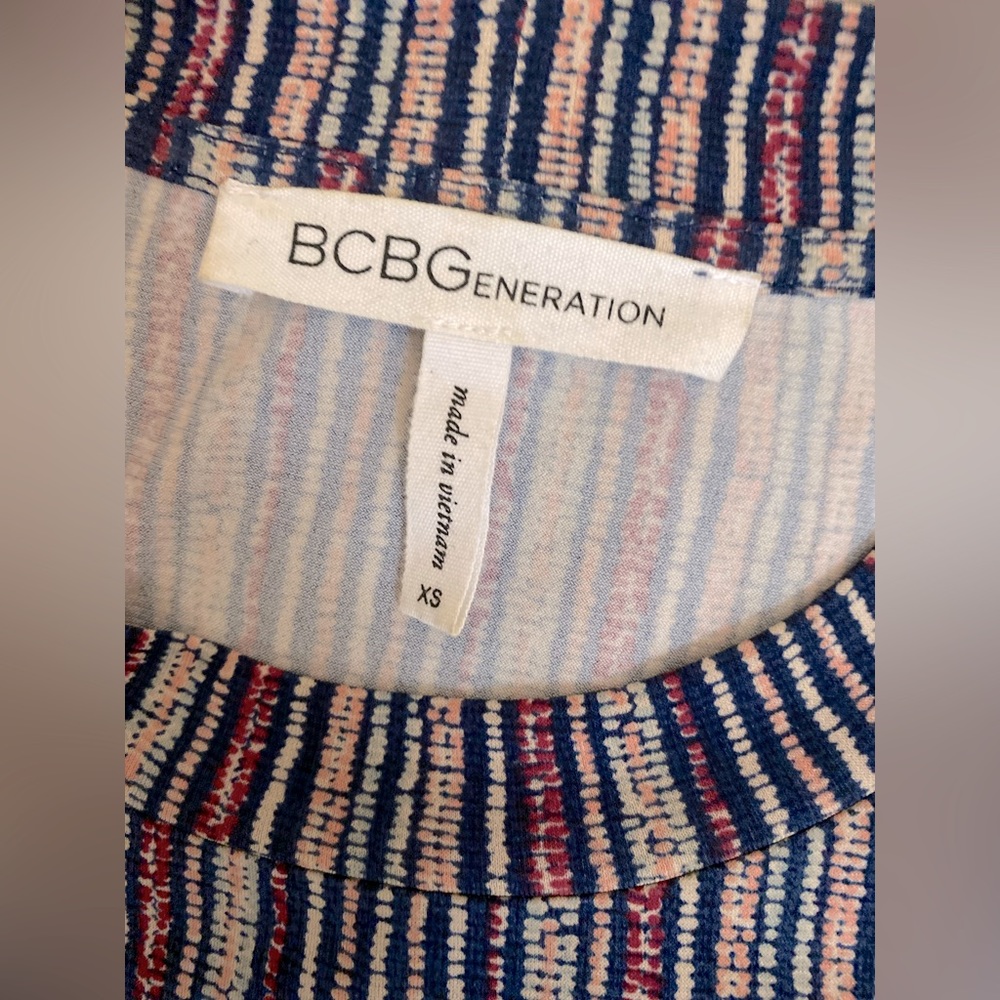 BCBG short dress, size xs, striped